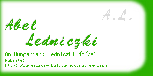 abel ledniczki business card